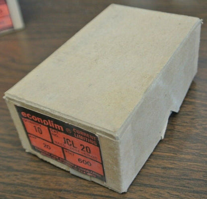 BOX of 10 / ECONOMY JCL20 "ECONOLIM" CLASS J FUSE / 20A / 600V / NEW SURPLUS