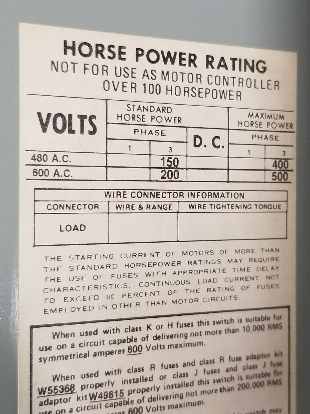 ITE SIEMENS VMS VMS366T 600 AMP 600V FUSIBLE PANEL PANELBOARD SWITCH