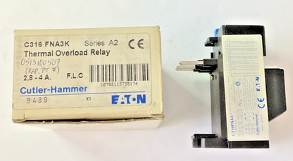 CUTLER HAMMER C316 FNA3K THERMAL OVERLOAD RELAY SER.A2 2.8-4A 690V 10A