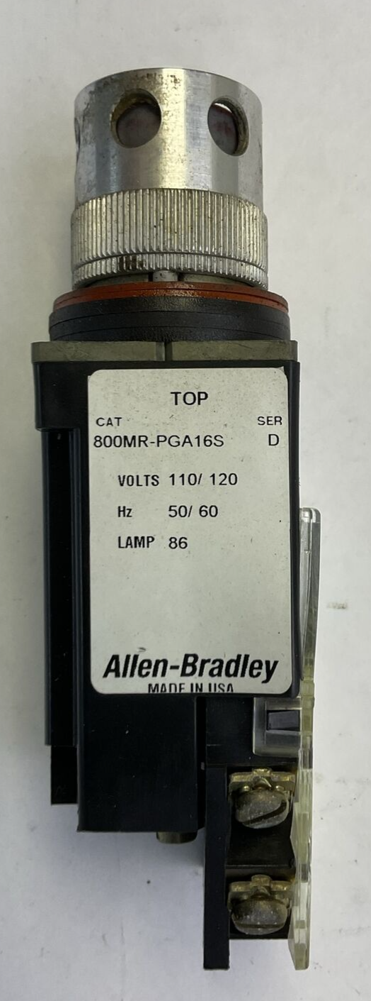 ALLEN BRADLEY 800MR-PGA16S SER D PUSH BUTTON 110/120V 800M-XAK SER A 600VAC