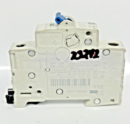 ALLEN-BRADLEY - 1492-SPM1B100 SER. D - CIRCUIT BREAKER - 1 P, 10 A, 277 V