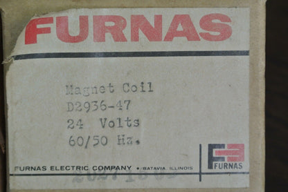 FURNAS D2936-47 MAGNET COIL - 24V, 50/60Hz - NEW SURPLUS