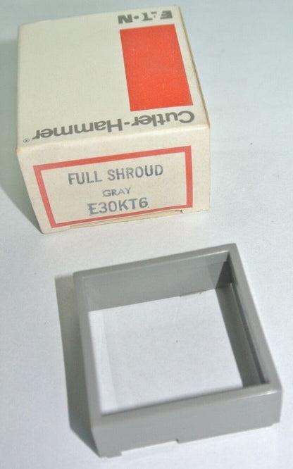 CUTLER-HAMMER E30KT6 - FULL SHROUD for SQUARE-BASE PUSHBUTTONS GRAY NEW SURPLUS