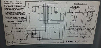 SQUARE D CLASS 9039 TYPE XG1V03, SER. A, 240V COIL RATING, TYPE 1 ENCLOSURE, NEW