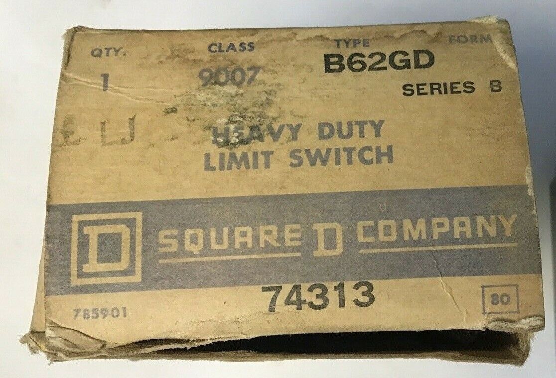 SQUARE D CLASS 9007 B62GD  SER.B HEAVY DUTY LIMIT SWITCH