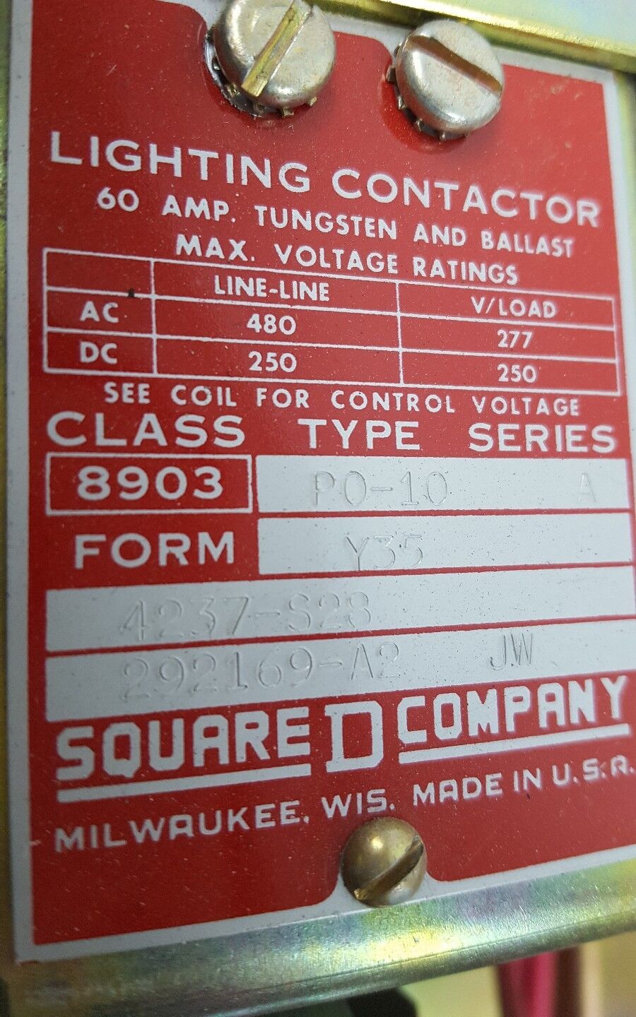 SQUARE D 8901-PG7