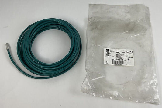 ALLEN BRADLEY 1585J-M4HBJM-15 ETHERNET MEDIA CABLE RJ45 PATCH CORD SER.A 15M