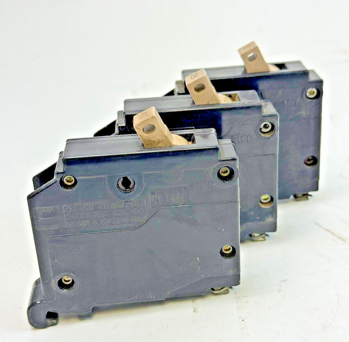 CUTLER-HAMMER **LOT OF 3** 2-UNITS - CH125 AND 1-UNIT - CH140 - CIRCUIT BREAKERS