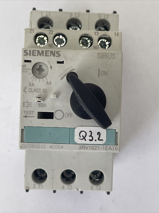 SIEMENS 3RV1021-1EA10 MOTOR CIRCUIT BREAKER 2.8-4A