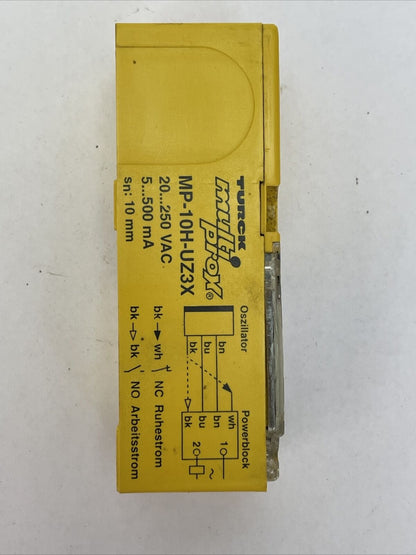 TURCK MP-10H-UZ3X PROXIMITY SWITCH 20...250VAC 5...500mA