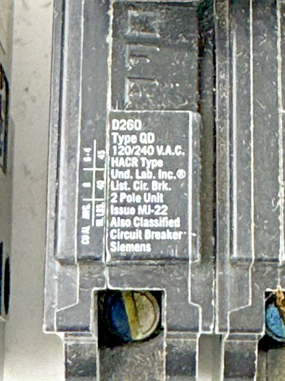 ITE / SIEMENS *BOX OF 4* - D260 - CIRCUIT BREAKERS-60A/2POLE/240VAC/TYPE QD/NEW