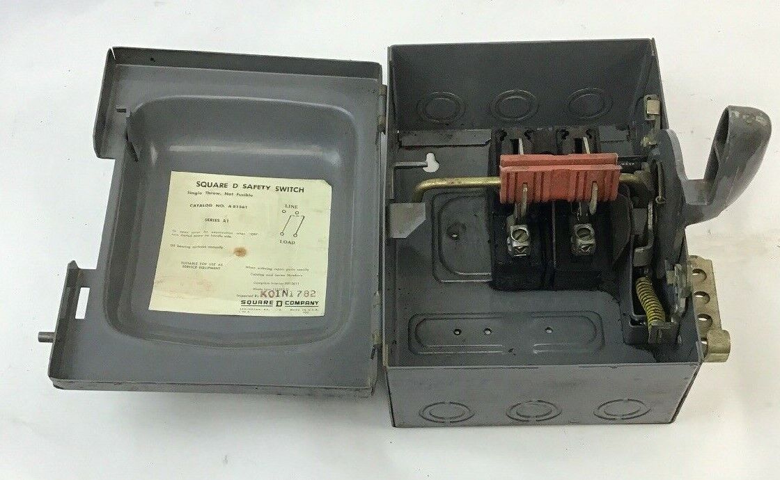 SQUARE D A81261 30AMP 600VDC 15HP 1PH SER.A1 NON FUSIBLE SAFTEY SWITCH