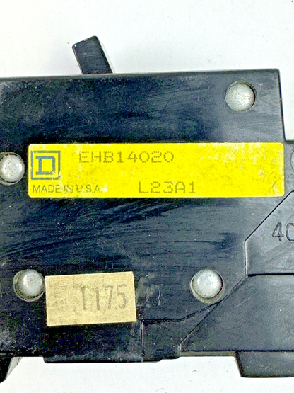 SQUARE D - EHB14020 - BOLT-ON CIRCUIT BREAKER - 1 POLE/20 A/ 277 VAC/ TYPE EHB4