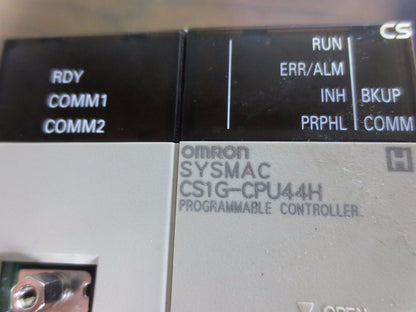 OMRON CS1G-CPU44H PROGRAMMABLE CONTROLLER / CPU + CS1W-SCB41-V1 COMMUNIC. BOARD