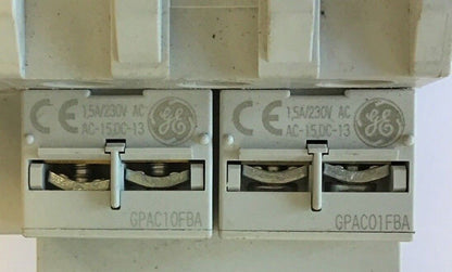 GENERAL ELECTRIC GPS1BHAM MANUAL MOTOR STARTER GPAE11LLA& (2) GPAC10FBA