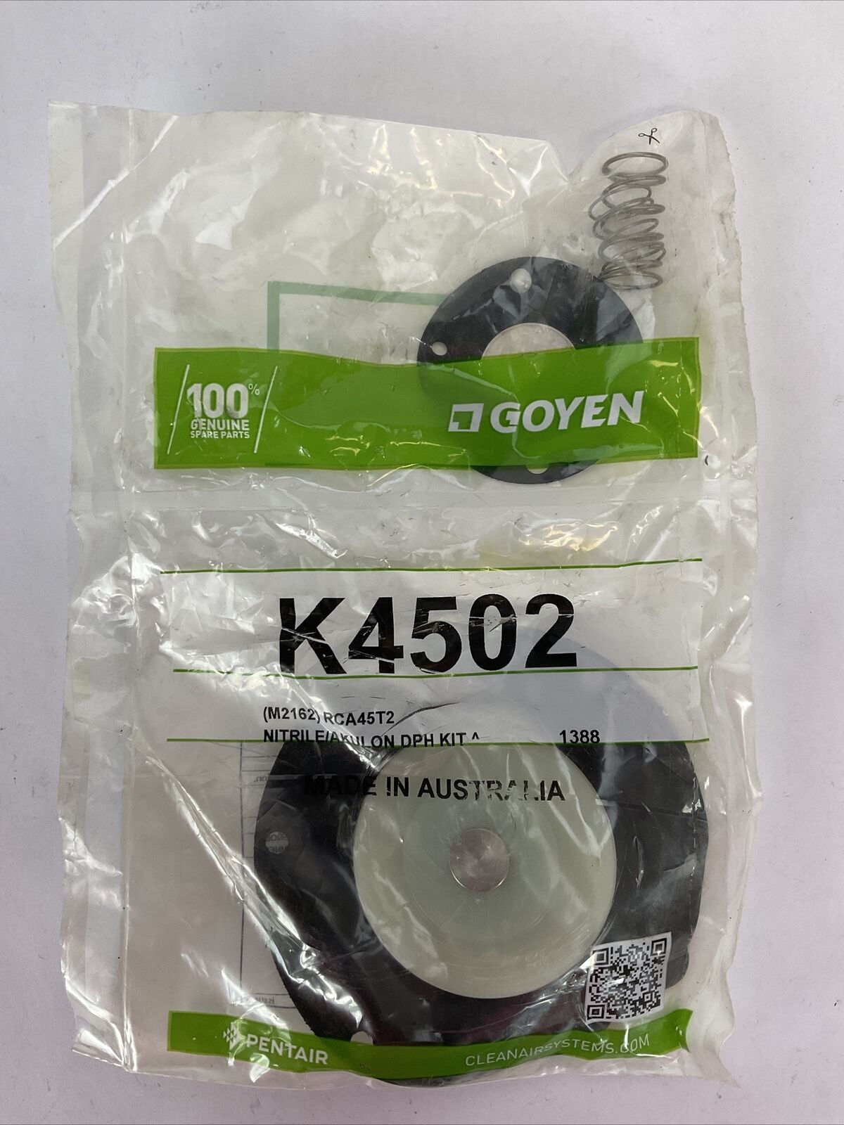 GOYEN (M2162) RCA45T2 NITRILE/AKULON VALVE DIAPHRAM KIT K4502