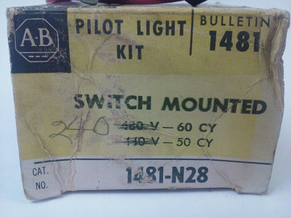 ALLEN BRADLEY 1481-N27 PILOT LIGHT KIT 240V-50/60HZ, GE #12 LAMP, W/ X-227810