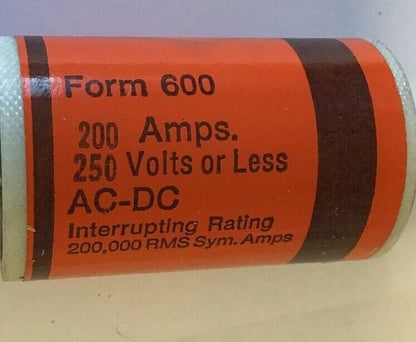 GOULD SHAWMUT A2Y200 FUSE AMPTRAP TYPE 3 200A 250VAC