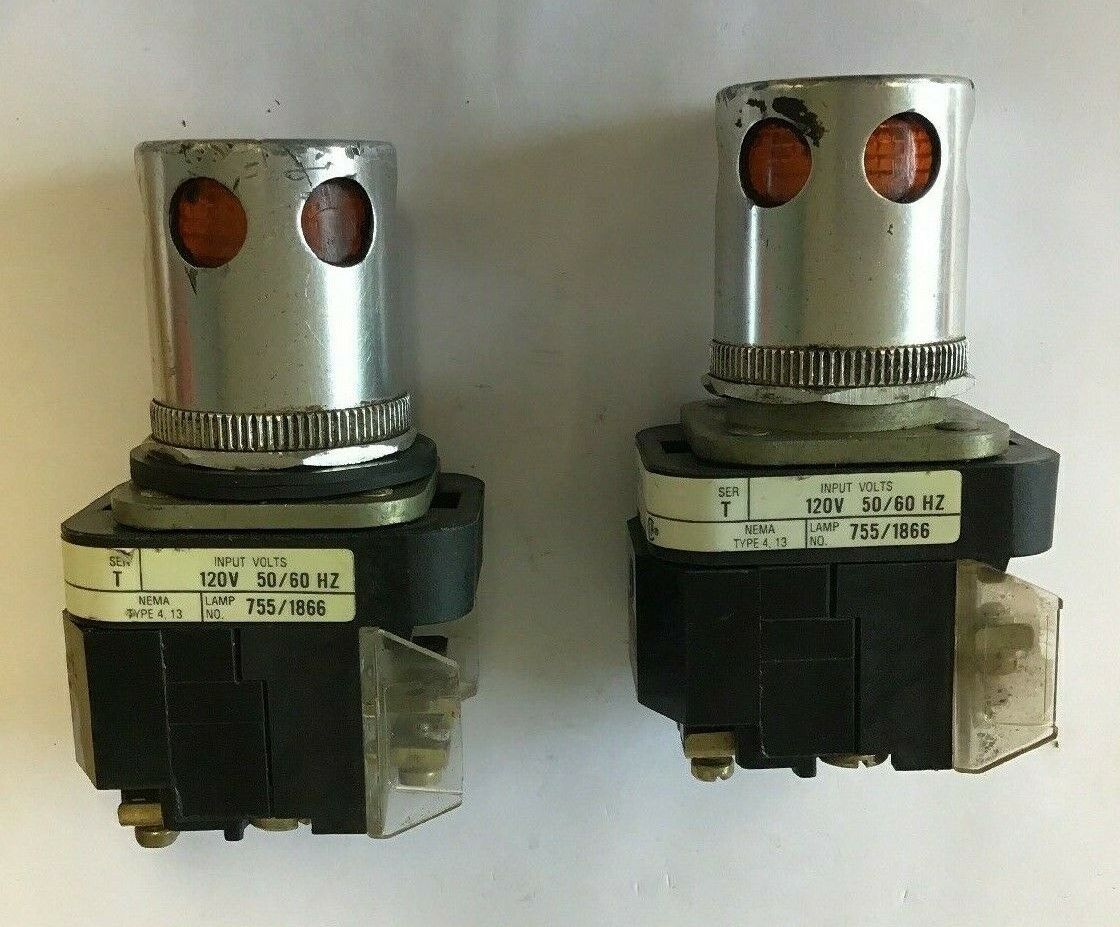 ALLEN BRADLEY 800T-PA16 AMBER PUSH BUTTON SER.T 120V 50/60HZ **(LOTOF2)**