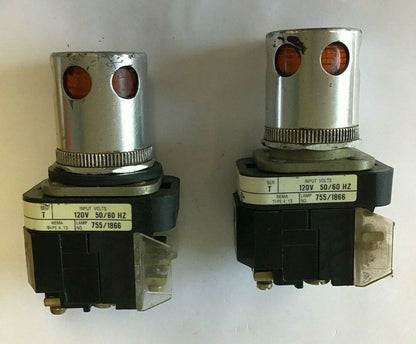 ALLEN BRADLEY 800T-PA16 AMBER PUSH BUTTON SER.T 120V 50/60HZ **(LOTOF2)**
