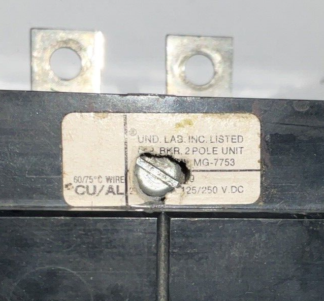 WESTINGHOUSE GB2100 CIRCUIT BREAKER 240VAC 125/250VDC 100A 2POLE
