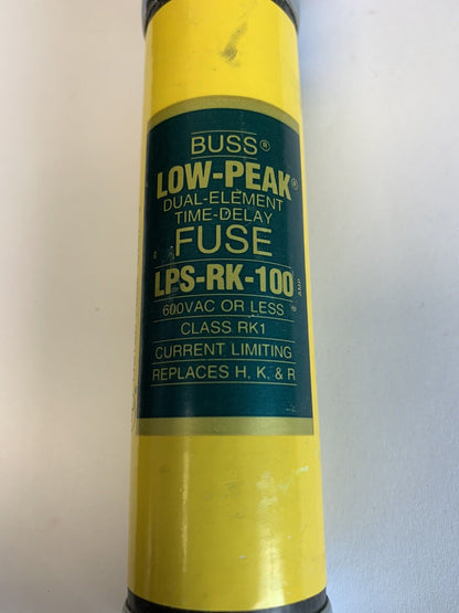 Bussmann Low-Peak LPS-RK-100 100A 600V Fuse "Lot of 3"