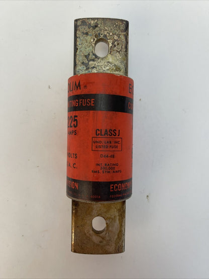 ECONOMY JCL-225 ECONOLIM CURRENT LIMITING FUSE 225AMP 600VAC CLASS J