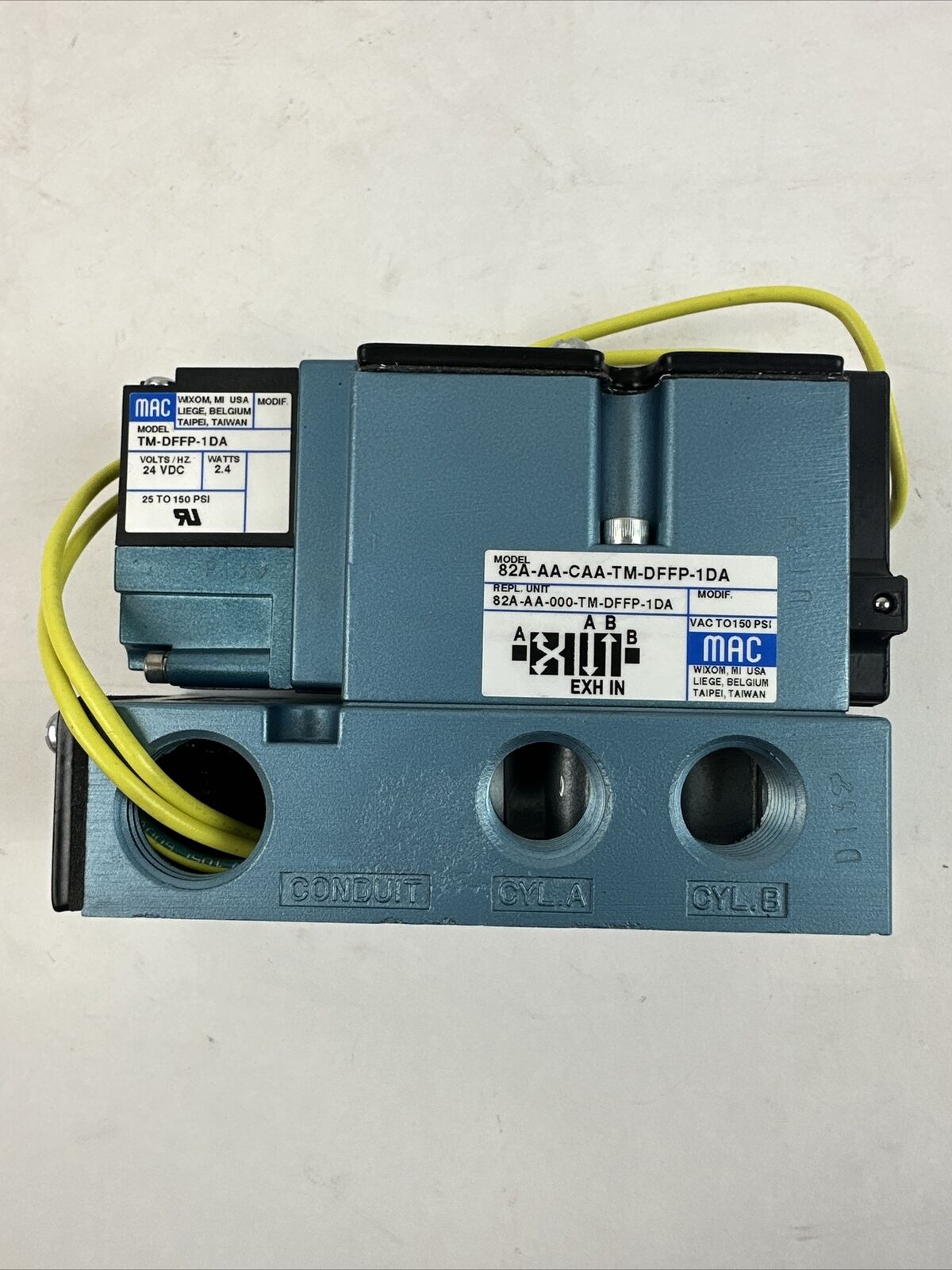 MAC 82A-AA-CAA-TM-DFFP-1DA SOLENOID VALVE 150PSI TM-DFFP-1SA 24VDC 2.4W