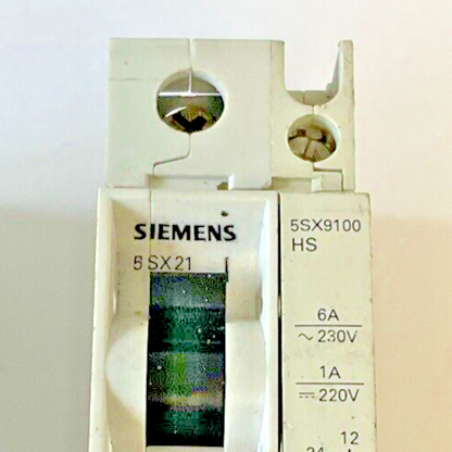 SIEMENS 5SX2 C6,B6 5SX9100 CIRCUIT BREAKER 230/400V****LOTOF6***