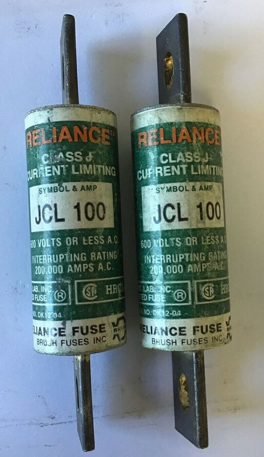 RELIANCE JCL 100 CURRENTLIMITNG FUSE 600VAC ***LOTOF2***