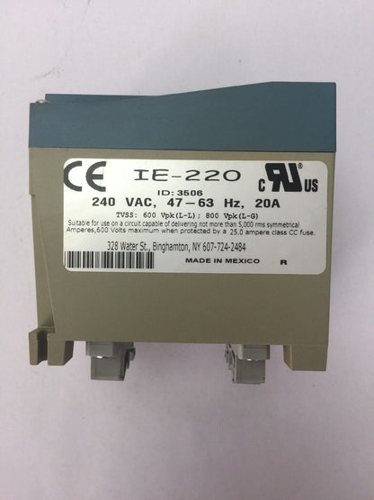 ISLATROL ELITE IE-220 ACTIVE TRACKING FILTER CONTROL CONCEPTS 220VAC 47-63HZ 20A