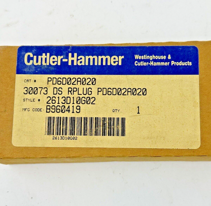 CUTLER-HAMMER - PD6D02A020 -  DIGITRIP RMS RATING PLUG - 200 AMP -FACTORY SEALED