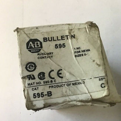 ALLEN BRADLEY 595-B AUXILIARY CONTACT SER.C HEAVY DUTY 600VAC