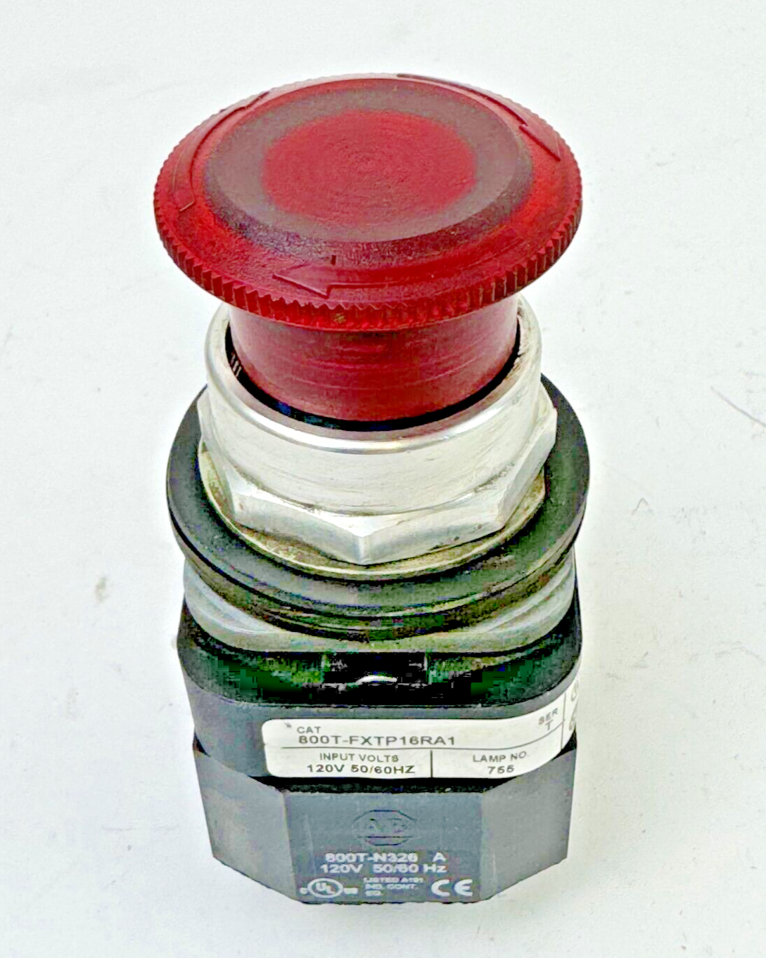 ALLEN-BRADLEY - 800T-FXTP16RA1 SER. T -RED MUSHROOM PUSH/PULL BUTTON W/ 800T-XA1