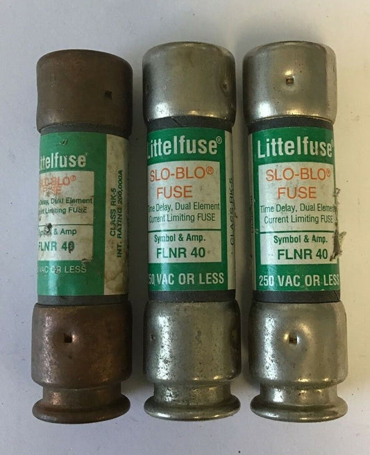 LITTELFUSE FLNR40 SLO-BLO CLASS RK5 250VAC 125VDC TIME DELAY ***LOTOF3***