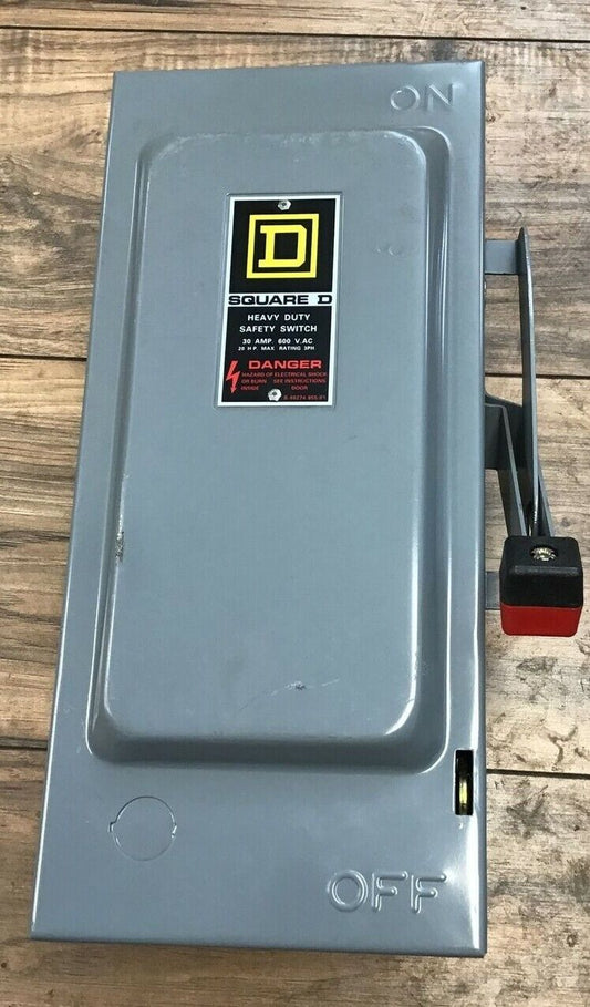 SQUARE D  H361 NON FUSIBLE DISCONNECT SWITCH SER.E1  30A 600VAC/DC
