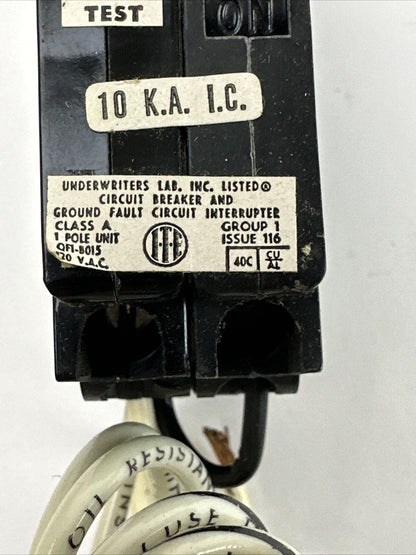 ITE QFI-B015 GROUND FAULT INTERRUPTER EQ-P 1POLE PLUG IN 15AMP 120VAC CLASS A