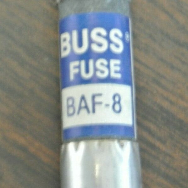 LOT of 6 / BUSS / BUSSMANN BAF-8 FUSE / 8A / 250V / NEW SURPLUS / BAF 8