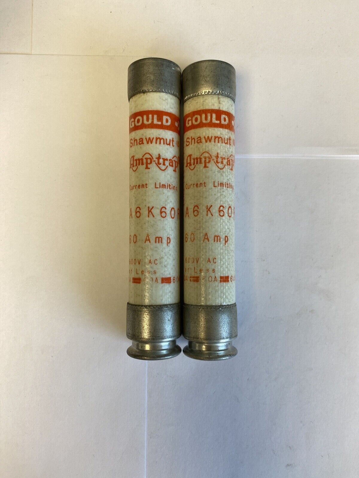 Gould Shawmut Amp-trap A6K60R 60A 600V Fuse "Lot of 2"