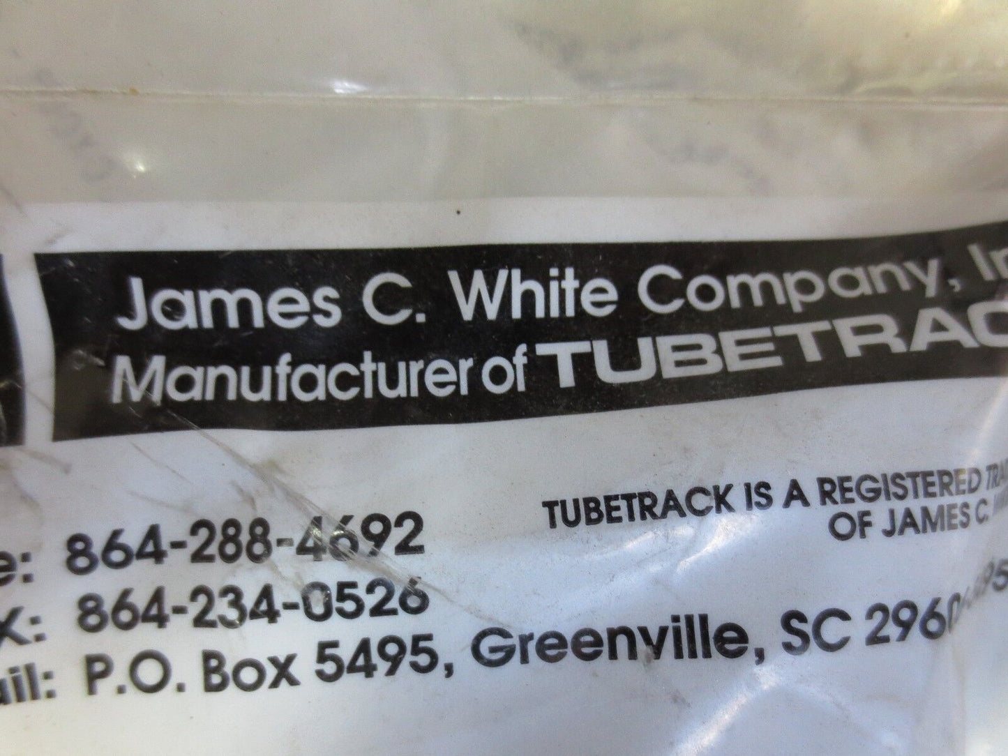 `JAMES C. WHITE THBAL-500 x 0.75 ALUMINUM BOLTS for TUBETRACK  LOT of 8 - NEW