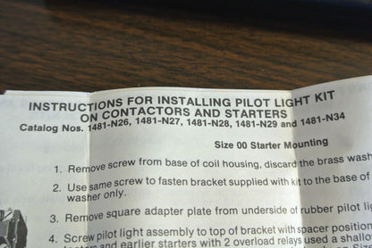 ALLEN-BRADLEY 1481-N28 SWITCH-MOUNTED PILOT LIGHT KIT - 440-480V - NEW SURPLUS
