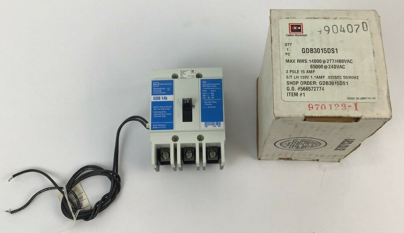 WESTINGHOUSE GDB3015DS1 3POLE 15A 14000@277/480VAC 65000@240VAC (GDB3015D)