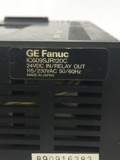 GE FANUC IC609SJR120C PROGRAMMABLE CONTROLLER 24VDC IN/RELAY OUT 115/230VAC