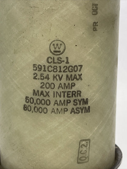 WESTINGHOUSE 591C812G07 CLS-1 FUSE 2.54KV 200AMP