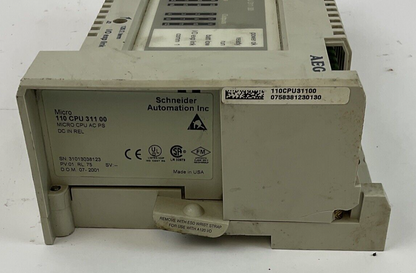 SCHNEIDER AUTOMATION MICRO 110 CPU 311 00 MODICON CPU CONTROLLER