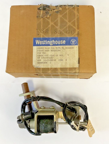 WESTINGHOUSE 371D691G07 SHUNT TRIP 250VDC AB BKR FRAMES G-K-L