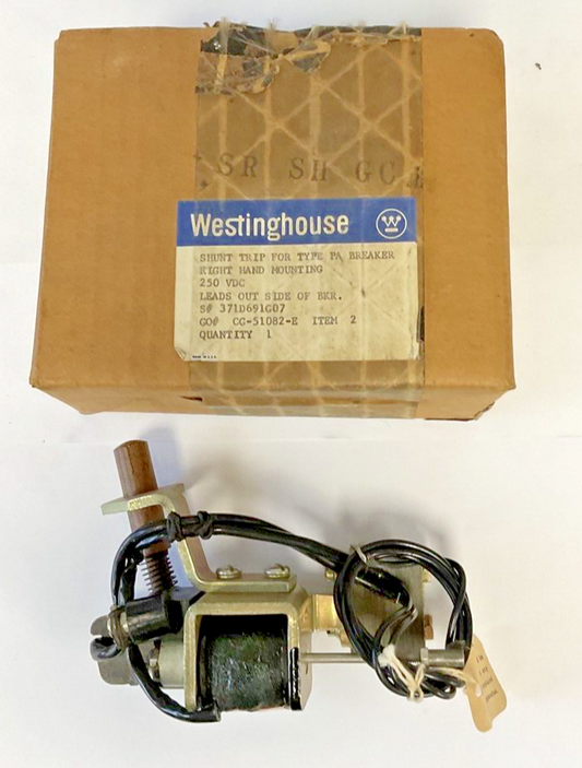 WESTINGHOUSE 371D691G07 SHUNT TRIP 250VDC AB BKR FRAMES G-K-L