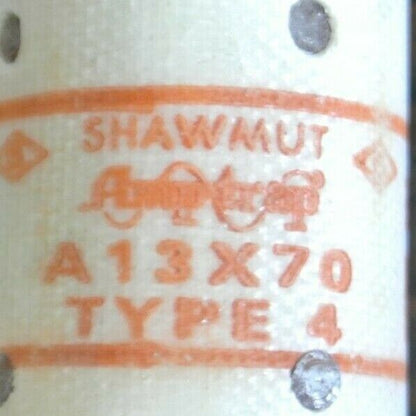 BOX of 10 SHAWMUT A13X70 SEMICONDUCTOR / RECTIFIER FUSE 70A 130VAC NEW SURPLUS