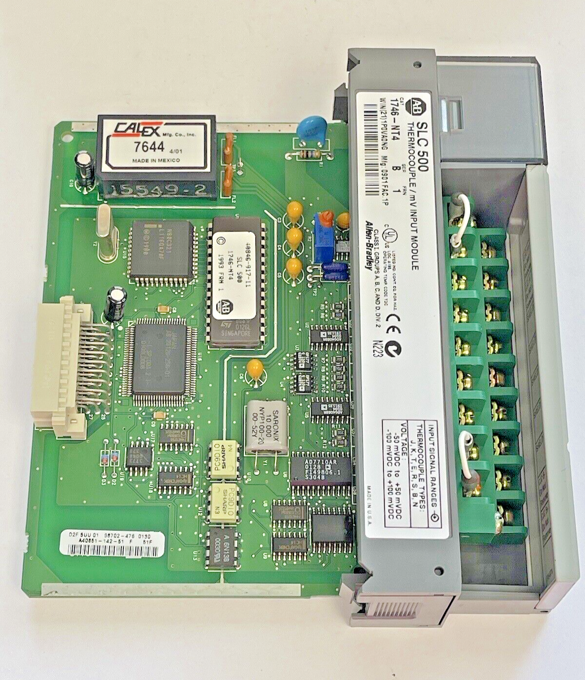 ALLEN BRADLEY - 1746-NT4 SER. B FRN. 1 - SLC 500 THERMOCOUPLE/ mV INPUT MODULE