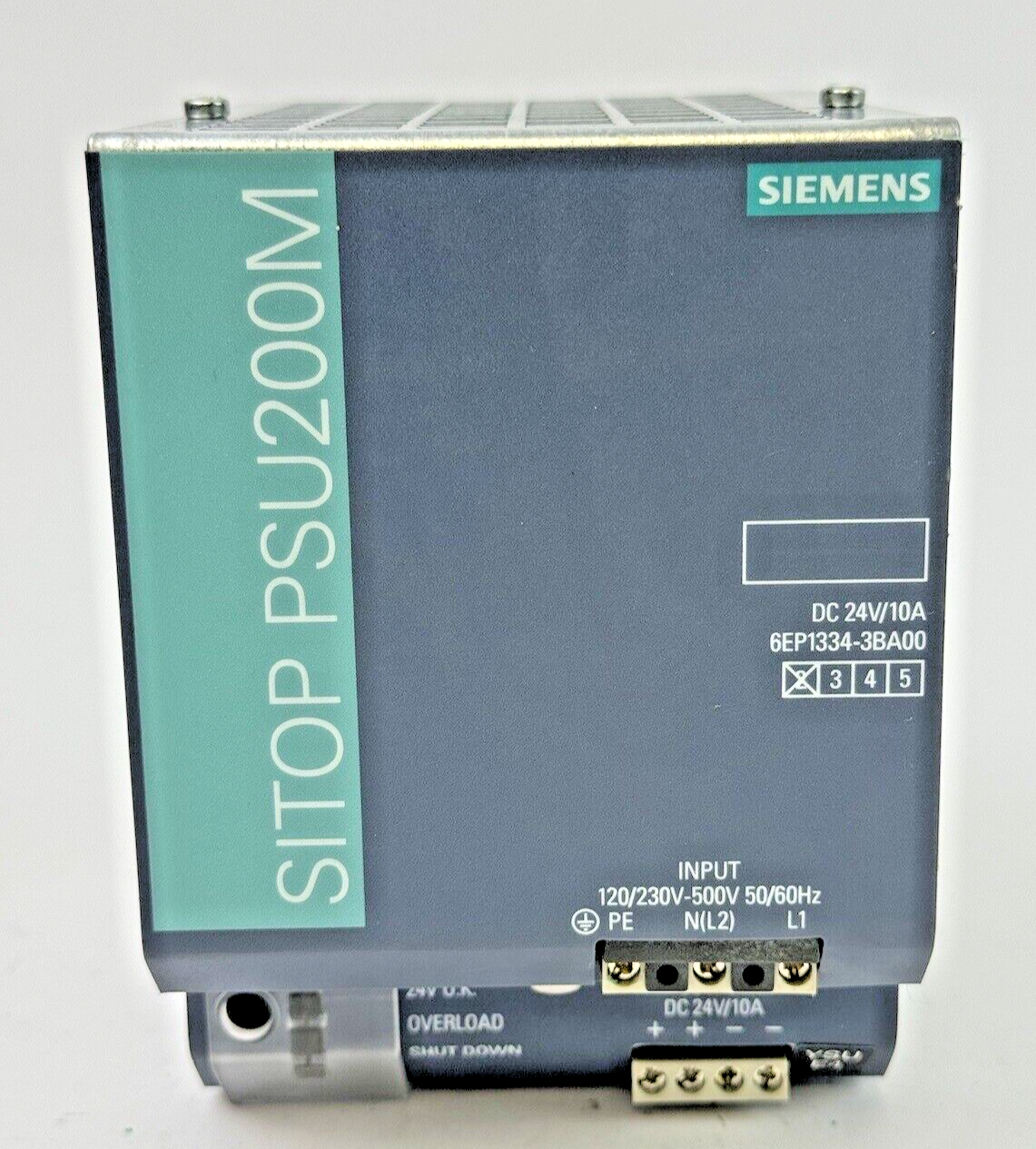 SIEMENS - 6EP1334-3BA00 - SITOP PSU200M POWER SUPPLY - 10A, 24 VDC, 50/60 Hz
